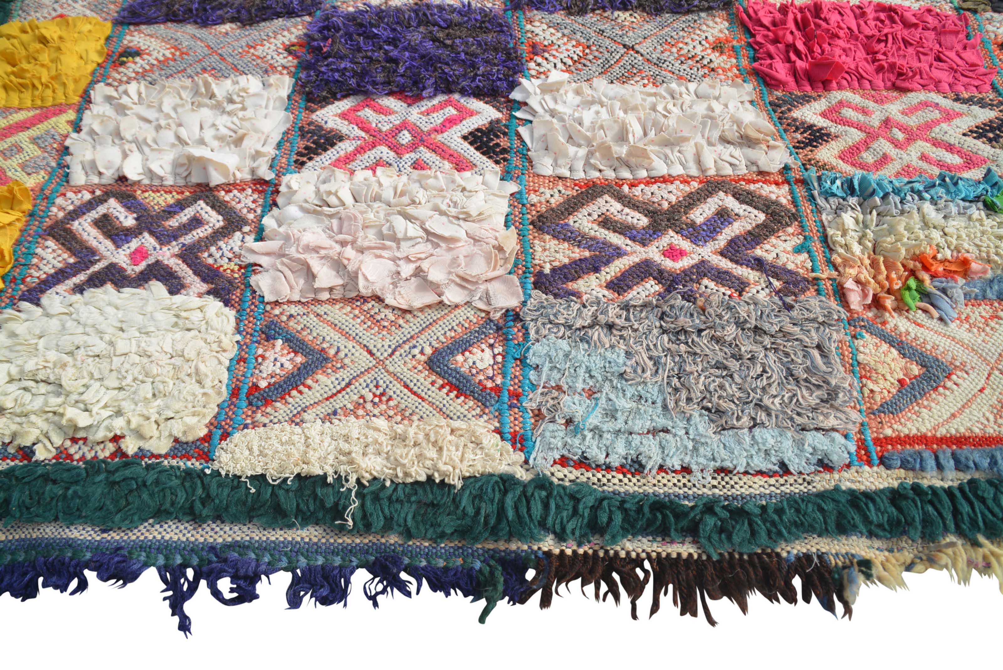 Vintage Moroccan Rug Vintage Hooked Rugs - Vintage Wool Rug - Illuminate Collective illuminate collective 