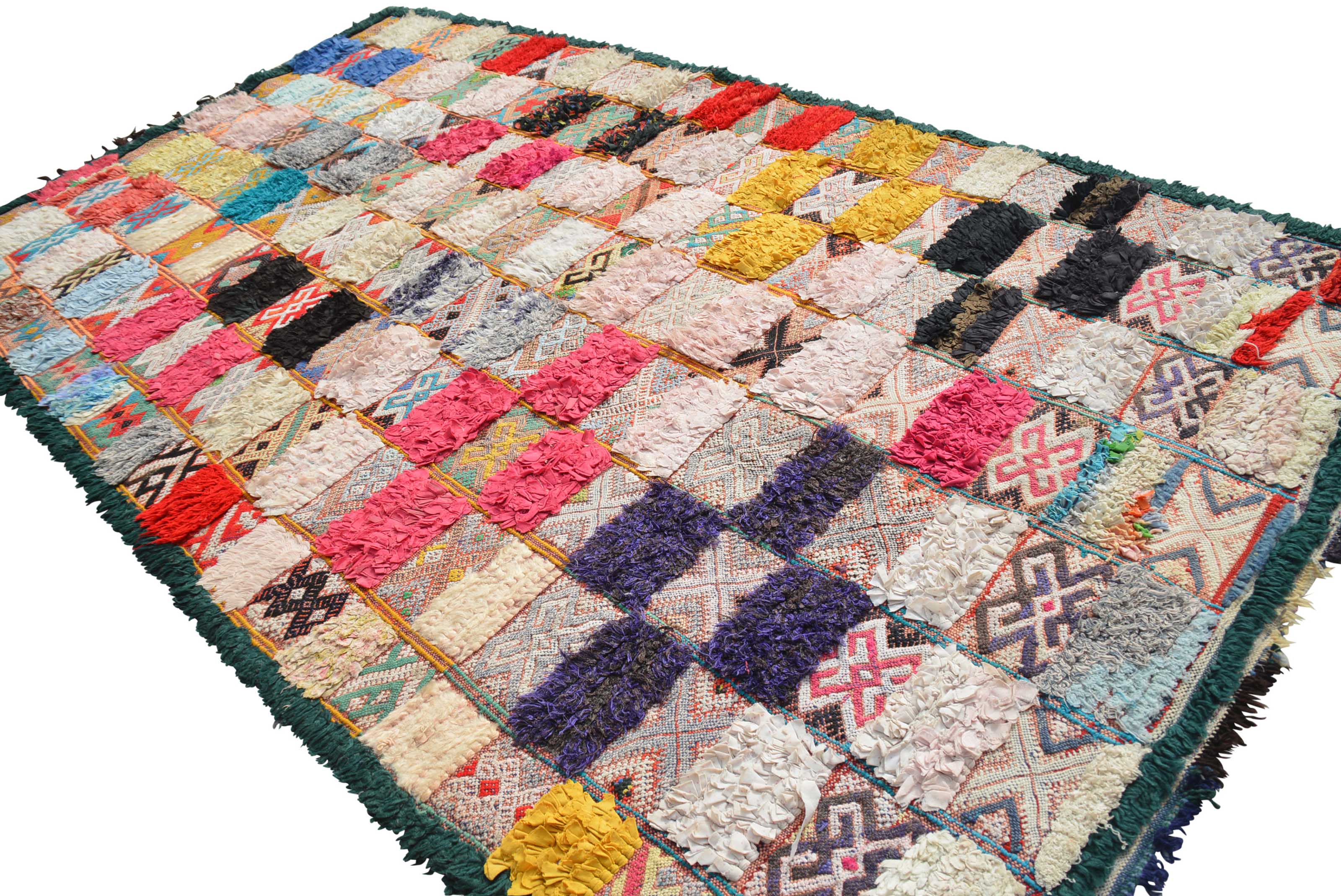 Vintage Moroccan Rug Vintage Hooked Rugs - Vintage Wool Rug - Illuminate Collective illuminate collective 