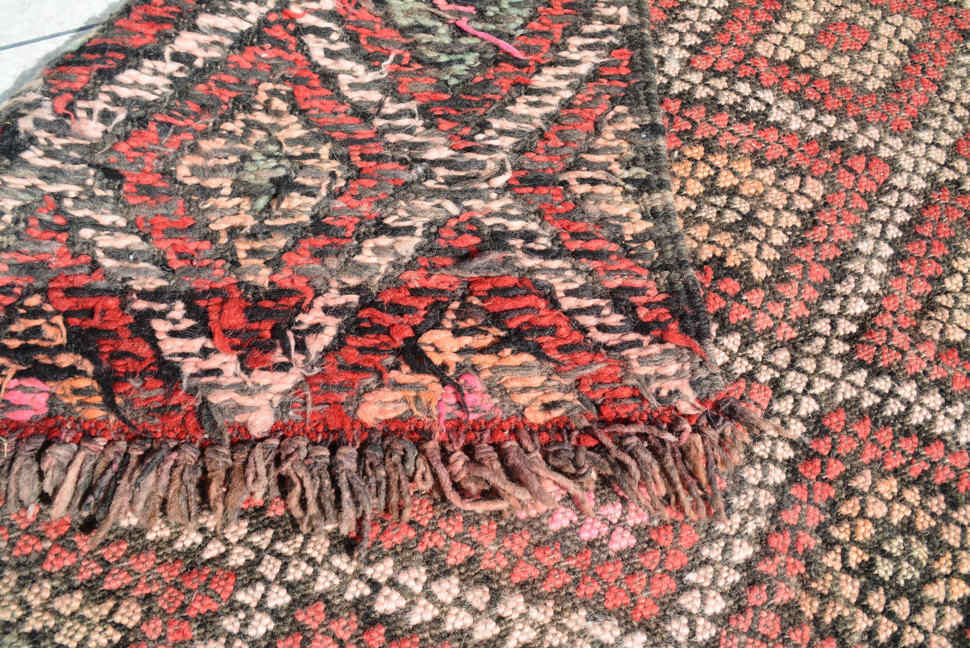 Vintage Moroccan Rug Vintage Latch Hook Rug Kits - Vintage Hooked Rugs - New Vintage Rug Illuminate Collective 