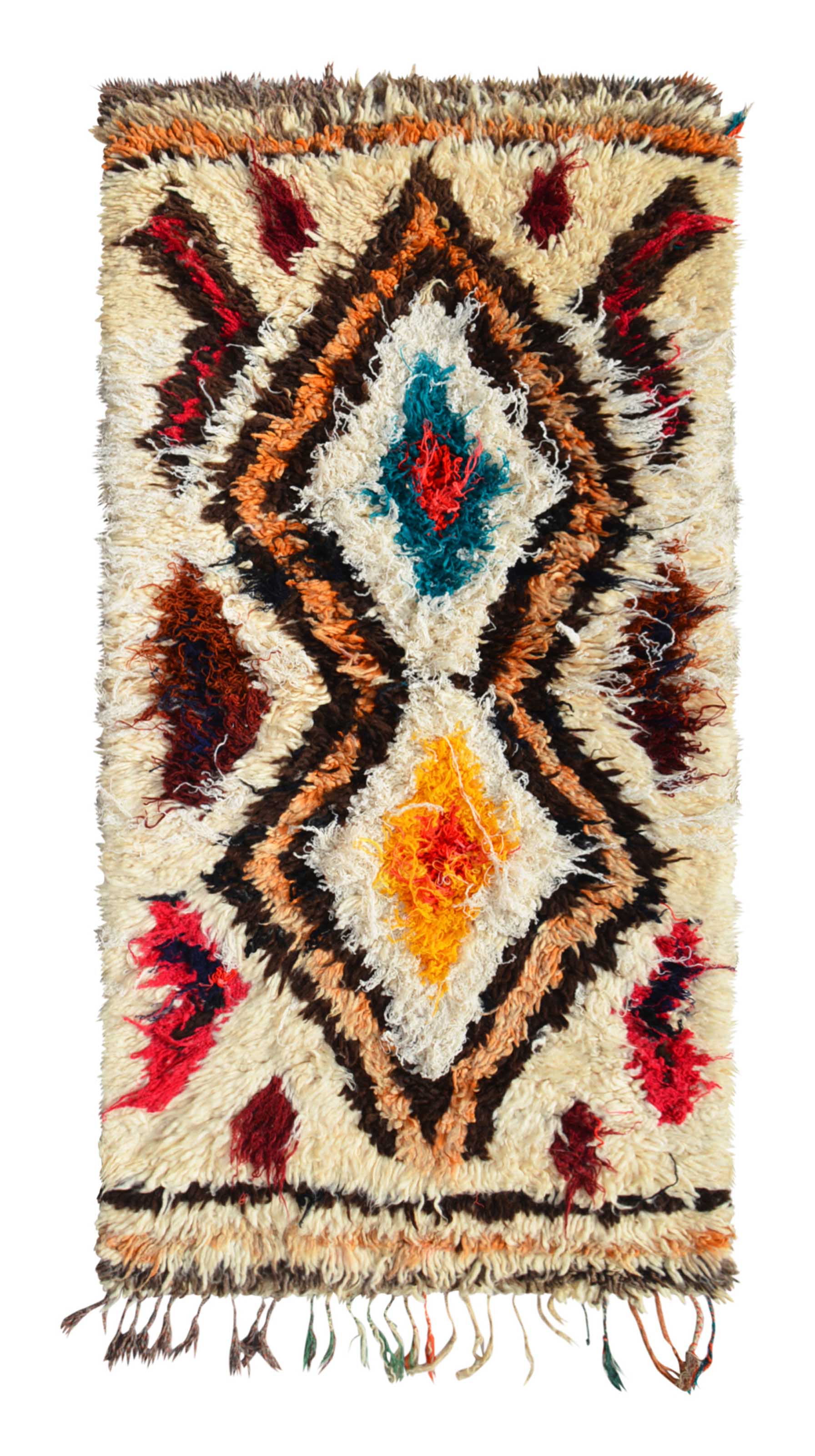 Vintage Moroccan Rug Vintage Mid Century Modern Rugs for Sale | Moroccan Pattern Rug Small Size | Illuminate Collective illuminate collective 