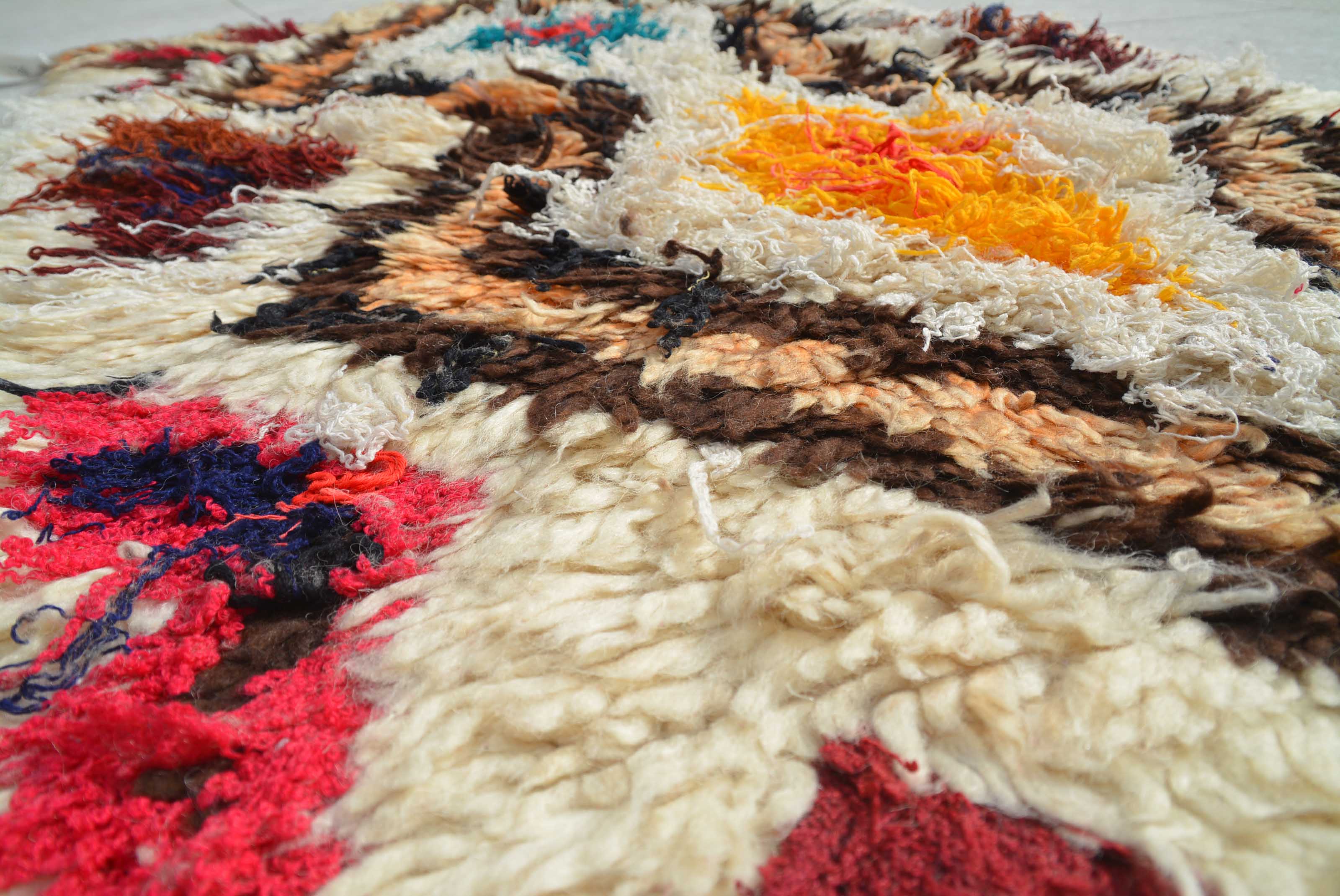 Vintage Moroccan Rug Vintage Mid Century Modern Rugs for Sale | Moroccan Pattern Rug Small Size | Illuminate Collective illuminate collective 