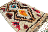 Vintage Moroccan Rug Vintage Mid Century Modern Rugs for Sale | Moroccan Pattern Rug Small Size | Illuminate Collective illuminate collective 