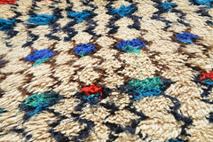 Vintage Moroccan Rug Vintage Moroccan Pattern Rug | Wool Shag Rug | Vintage Wool Rugs | Illuminate Collective illuminate collective 