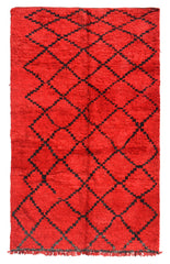 Vintage Moroccan Rug Vintage Moroccan Rug - black and red rugs - Illuminate Collective illuminate collective 