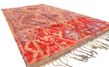 Vintage Moroccan Rug Vintage Moroccan Rug - Orange And Red Rug - Purple Runners Rugs illuminate collective