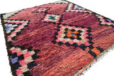 Vintage Moroccan Rug Vintage Moroccan Rug - White And Pink Rug - Illuminate Collective illuminate collective 