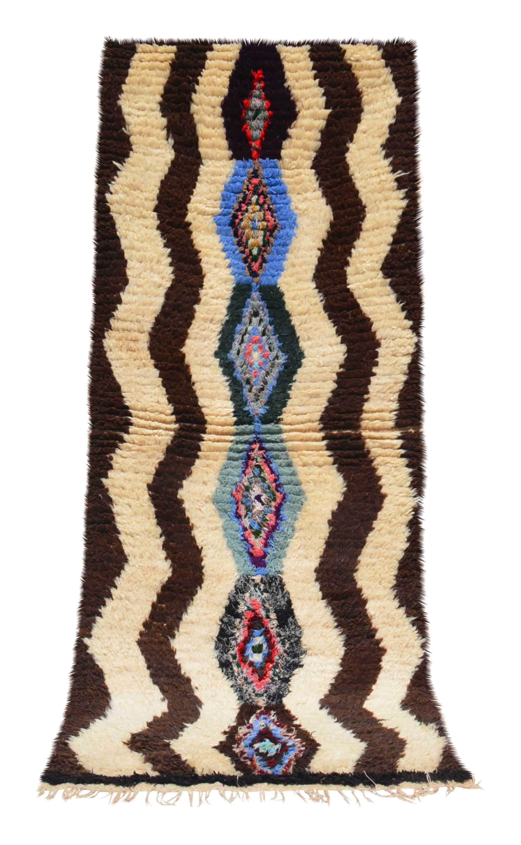 Vintage Moroccan Rug Vintage Rugs Cheap | Blue and Brown Rugs illuminate collective 