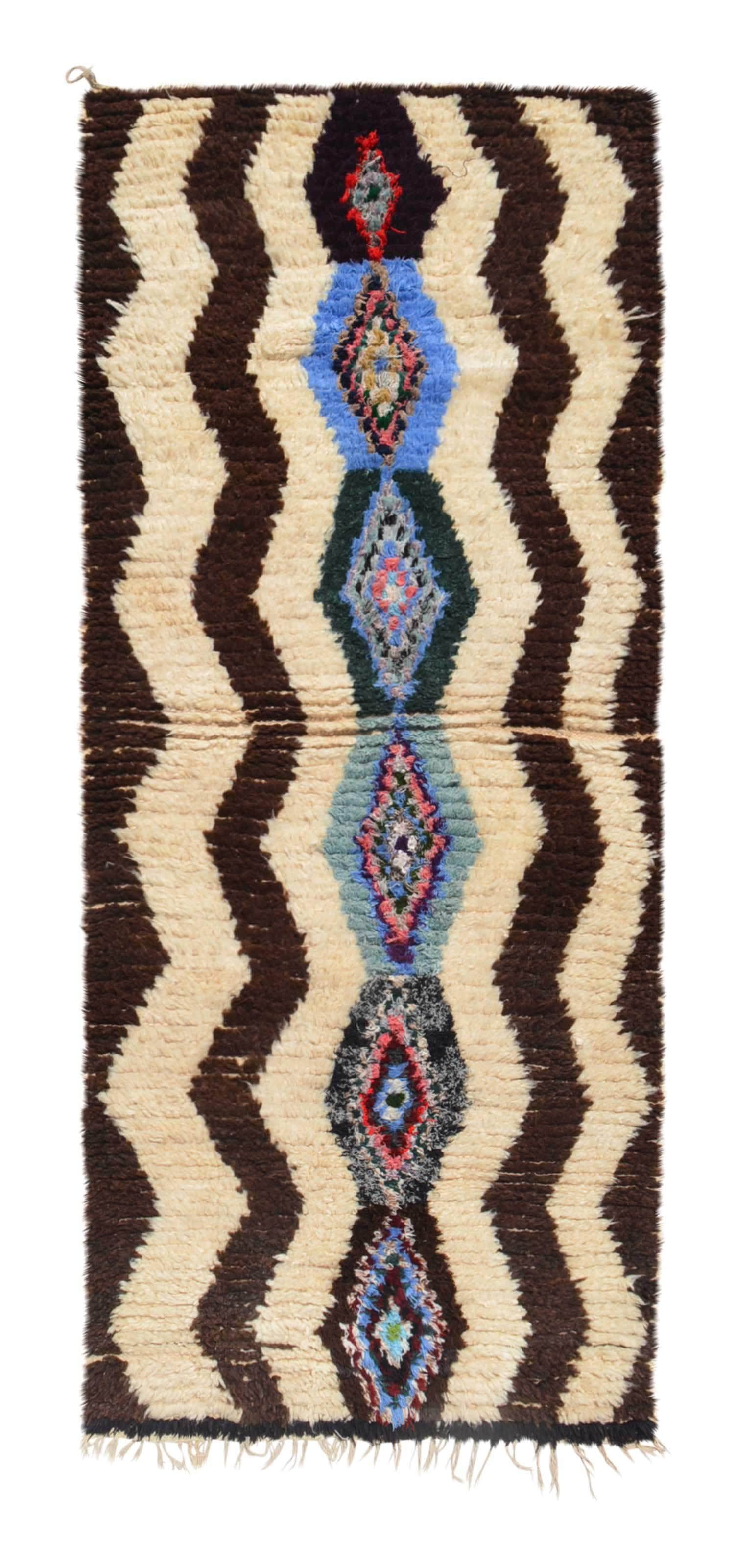 Vintage Moroccan Rug Vintage Rugs Cheap | Blue and Brown Rugs illuminate collective 