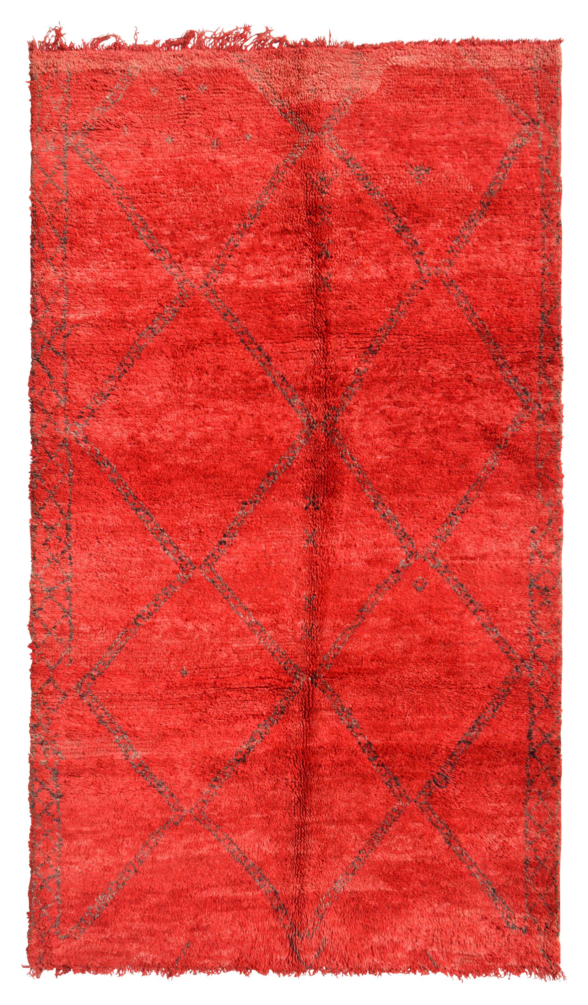 Vintage Moroccan Rug Vintage Shag Rug - Red Beni Ourian Rug - Illuminate Collective Illuminate Collective