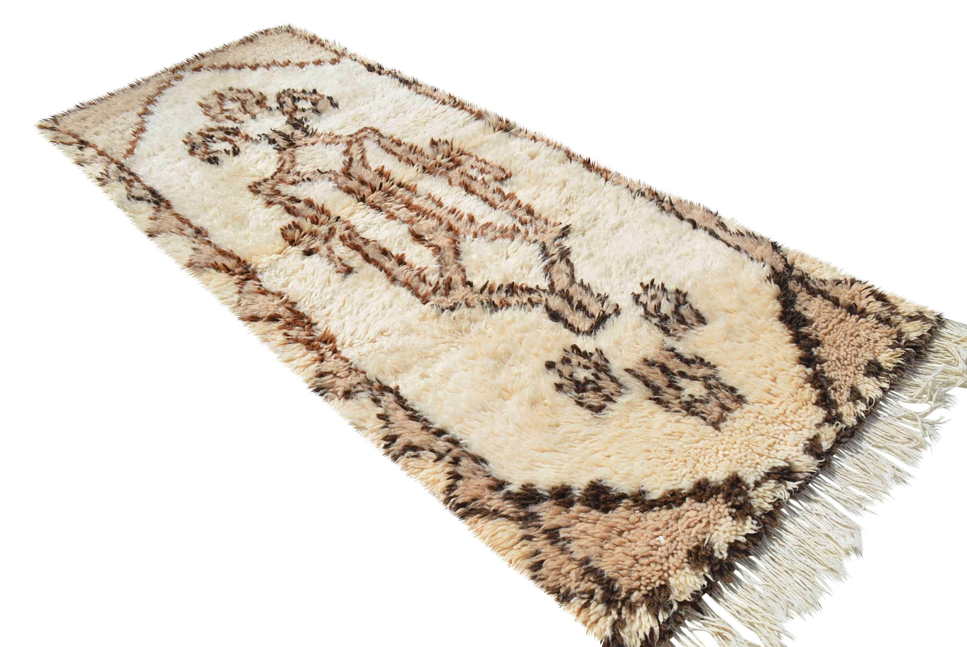 Vintage Moroccan Rug Vintage White Moroccan rug Illuminate Collective