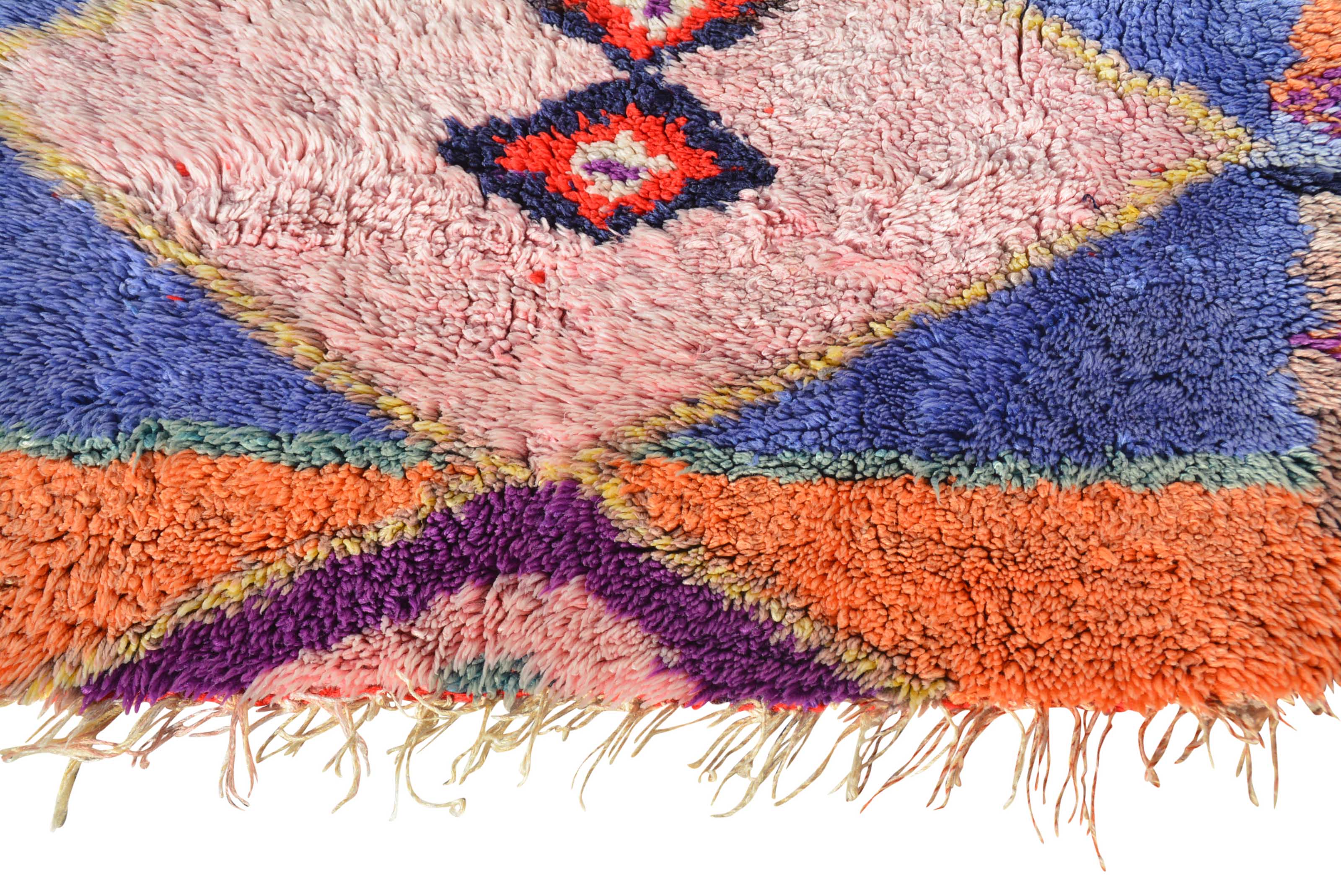 Vintage Moroccan Rug Vintage Yellow Bliss Shaggy Vintage Rug - Add a touch of warmth to your home illuminate collective