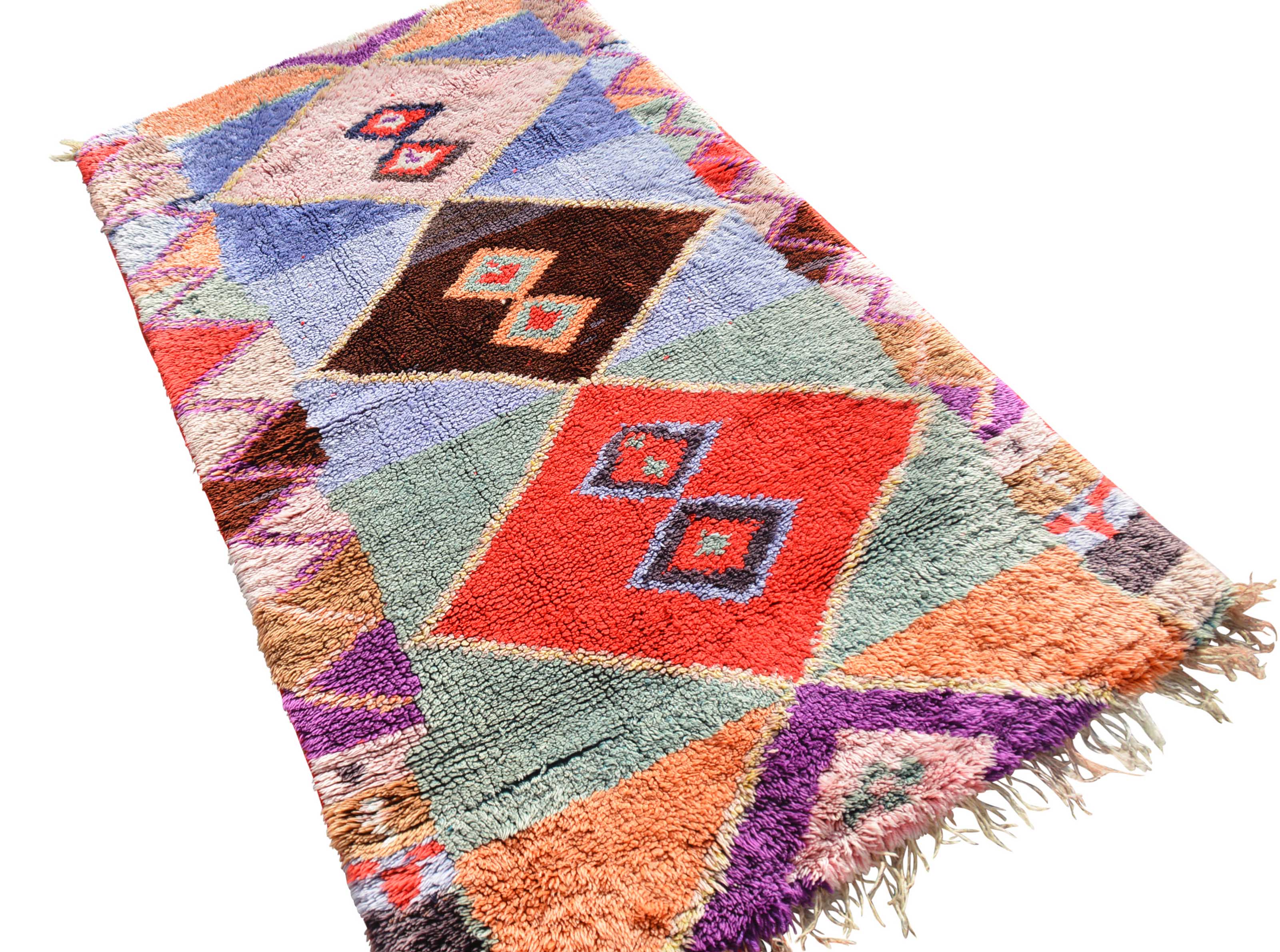 Vintage Moroccan Rug Vintage Yellow Bliss Shaggy Vintage Rug - Add a touch of warmth to your home illuminate collective