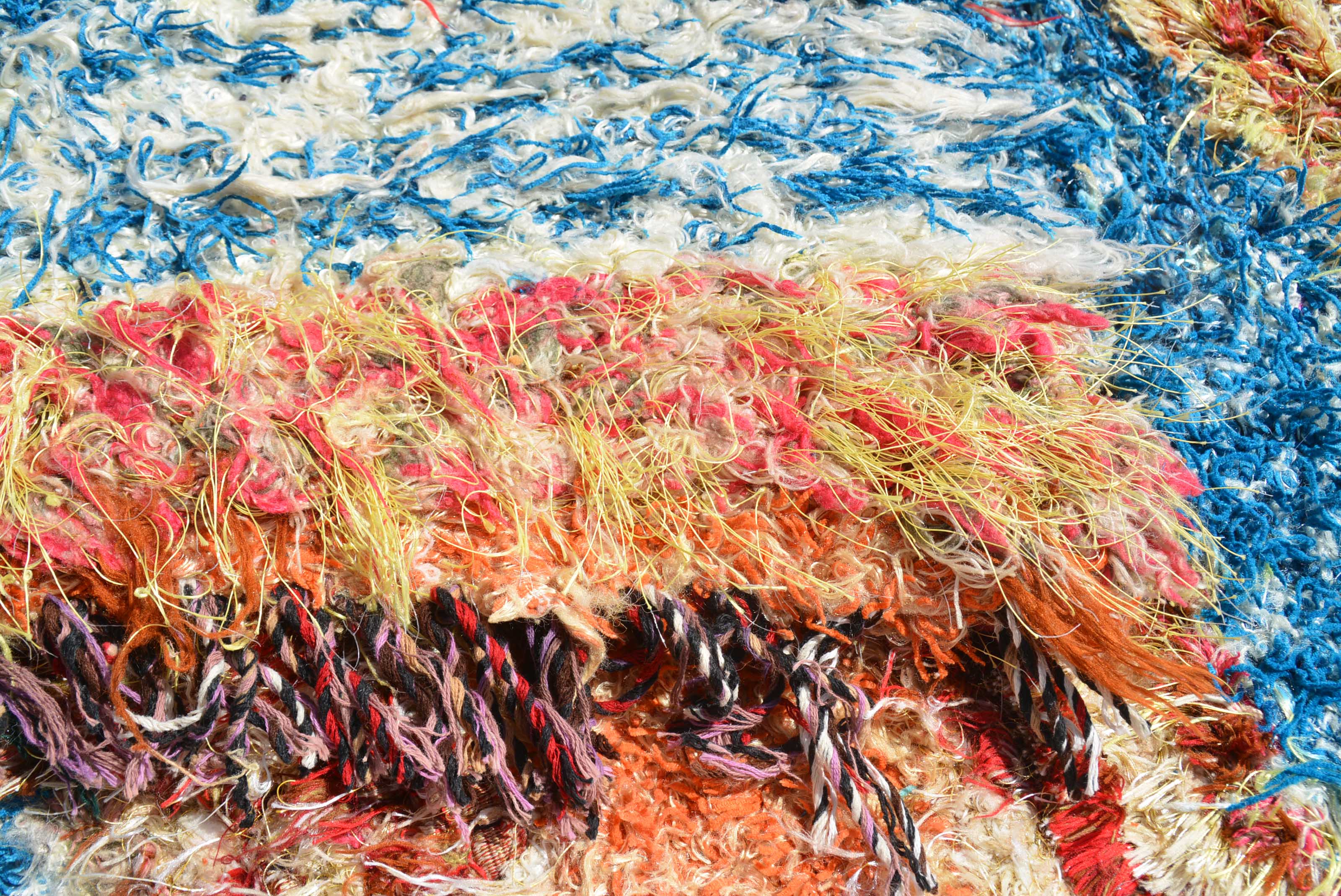 Vintage shaggy Moroccan Rug