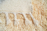 White Shaggy Handmade Wool Rug